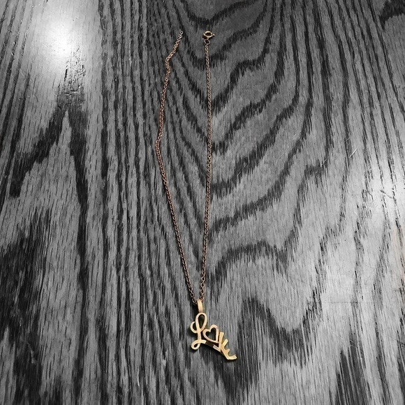 Gold LOVE Necklace - Picture 1 of 4